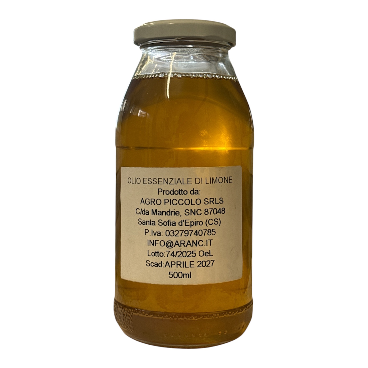 Olio al limone da 500 ml